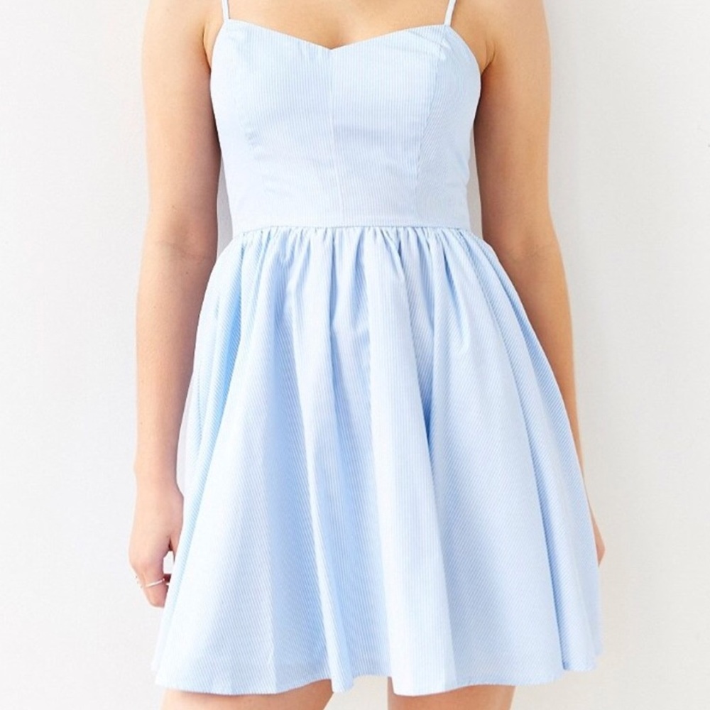 Blue and white Lucca couture dress.